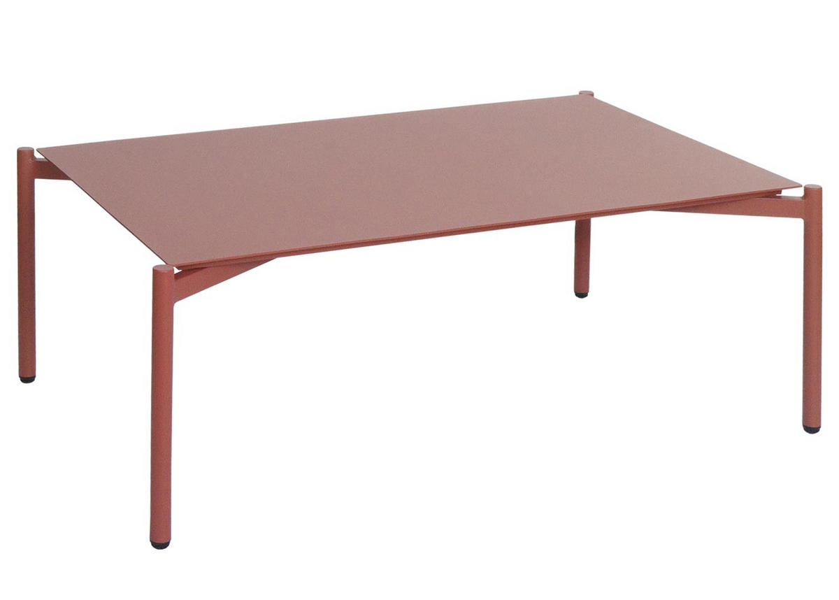 GARTENTISCH aus Aluminium HxBxT 39x105x65cm Terrakotta - Terracotta, Metall (65/105/39cm) - PROREGAL