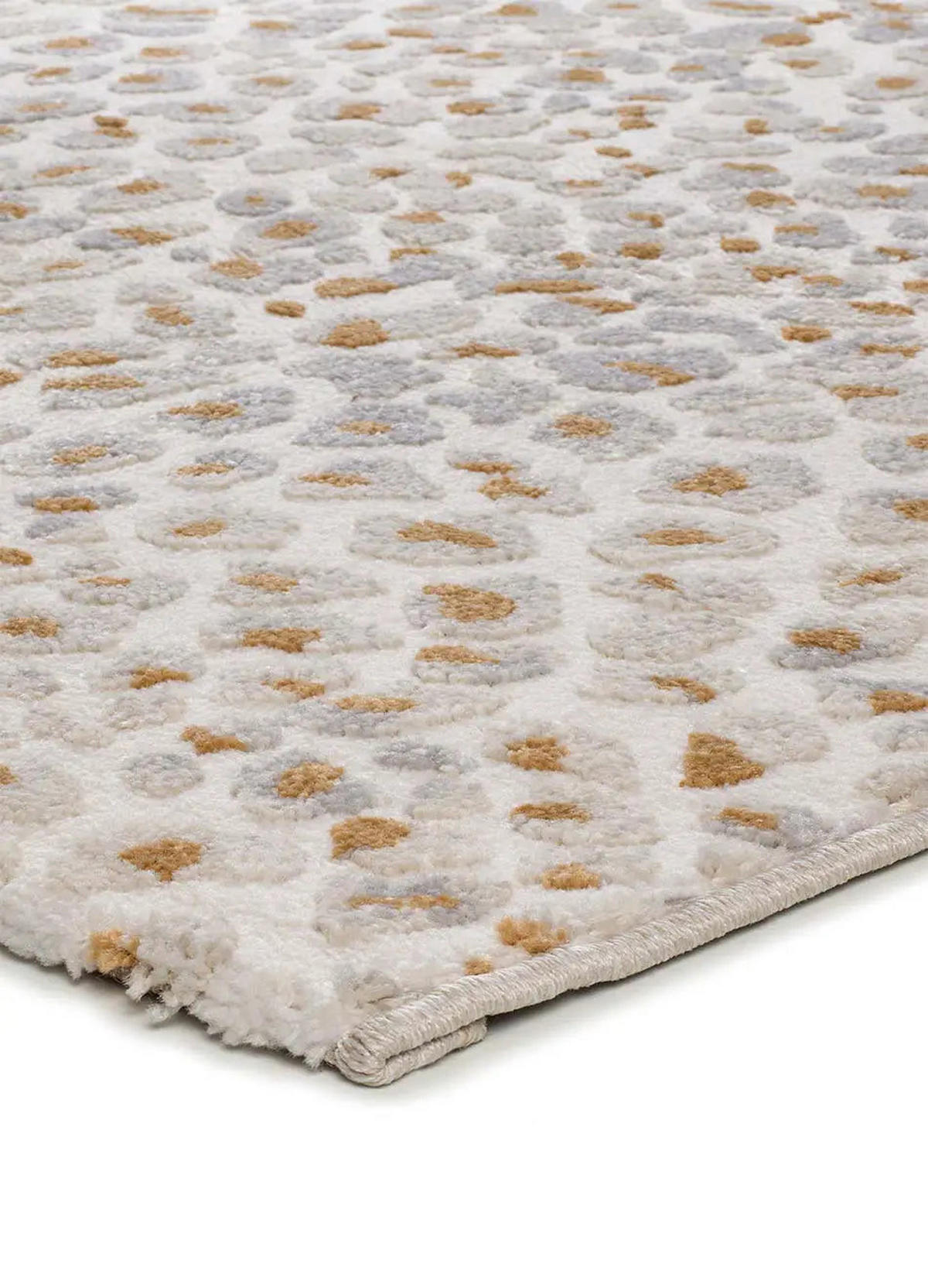 KURZFLORTEPPICH Grau / Creme Amara 160/230 cm - Hellgrau/Creme, Naturmaterialien/Textil (160/230cm) - Atticgo