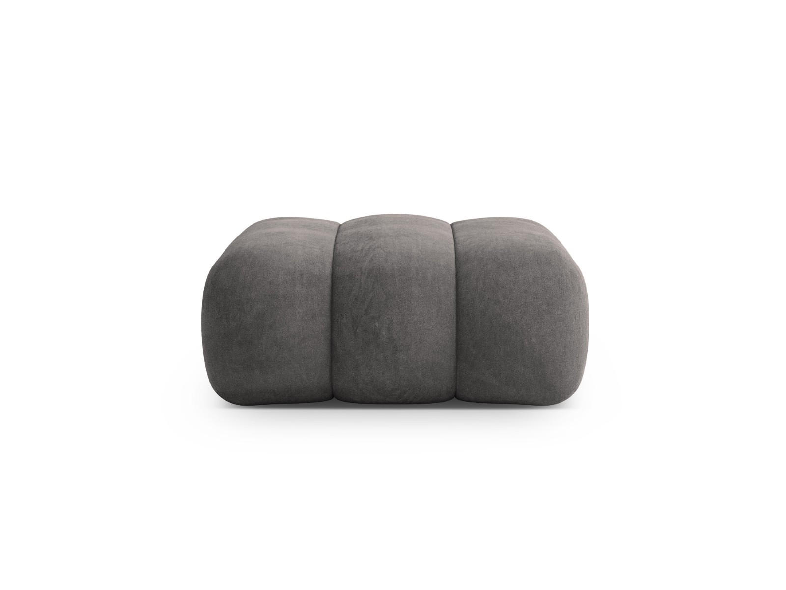 POUF Koge aus Samt grau - Grau, Textil (95/40/95cm) - Cosmopolitan Design