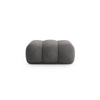 POUF Koge aus Samt grau - Grau, Textil (95/40/95cm) - Cosmopolitan Design