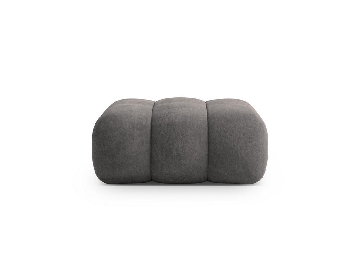 POUF Koge aus Samt grau - Grau, Textil (95/40/95cm) - Cosmopolitan Design