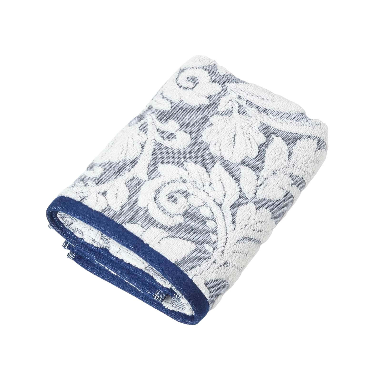 GÄSTEHANDTUCH Damast dunkelblau 40/60 cm - Dunkelblau, Textil (40/60cm) - Homescapes