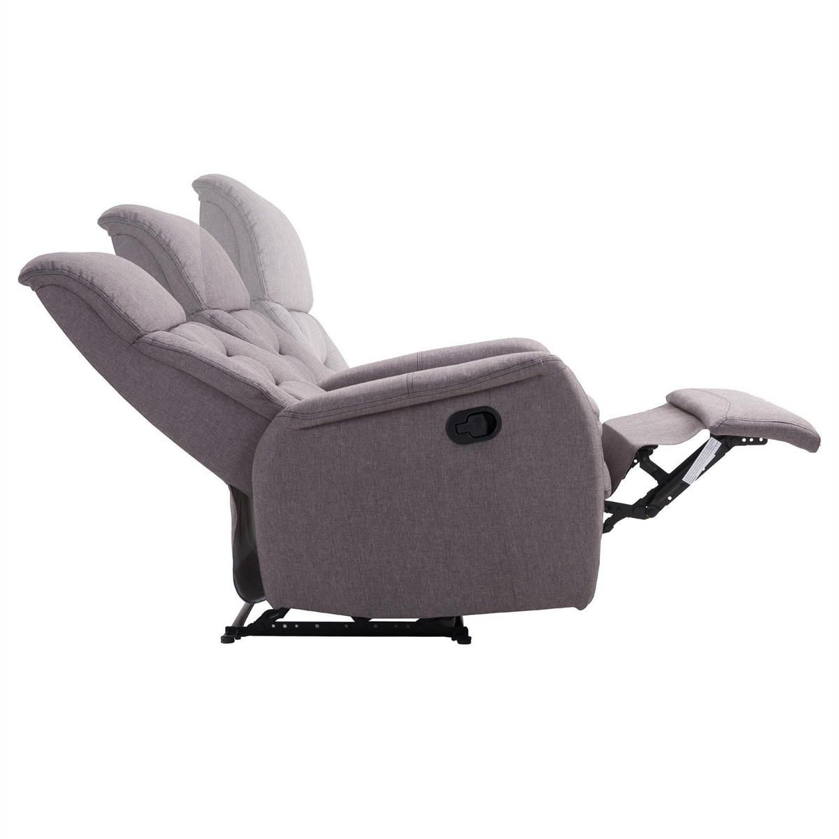 FERNSEHSESSEL RELAJO - Grau, Textil (72/106/87cm) - IDIMEX