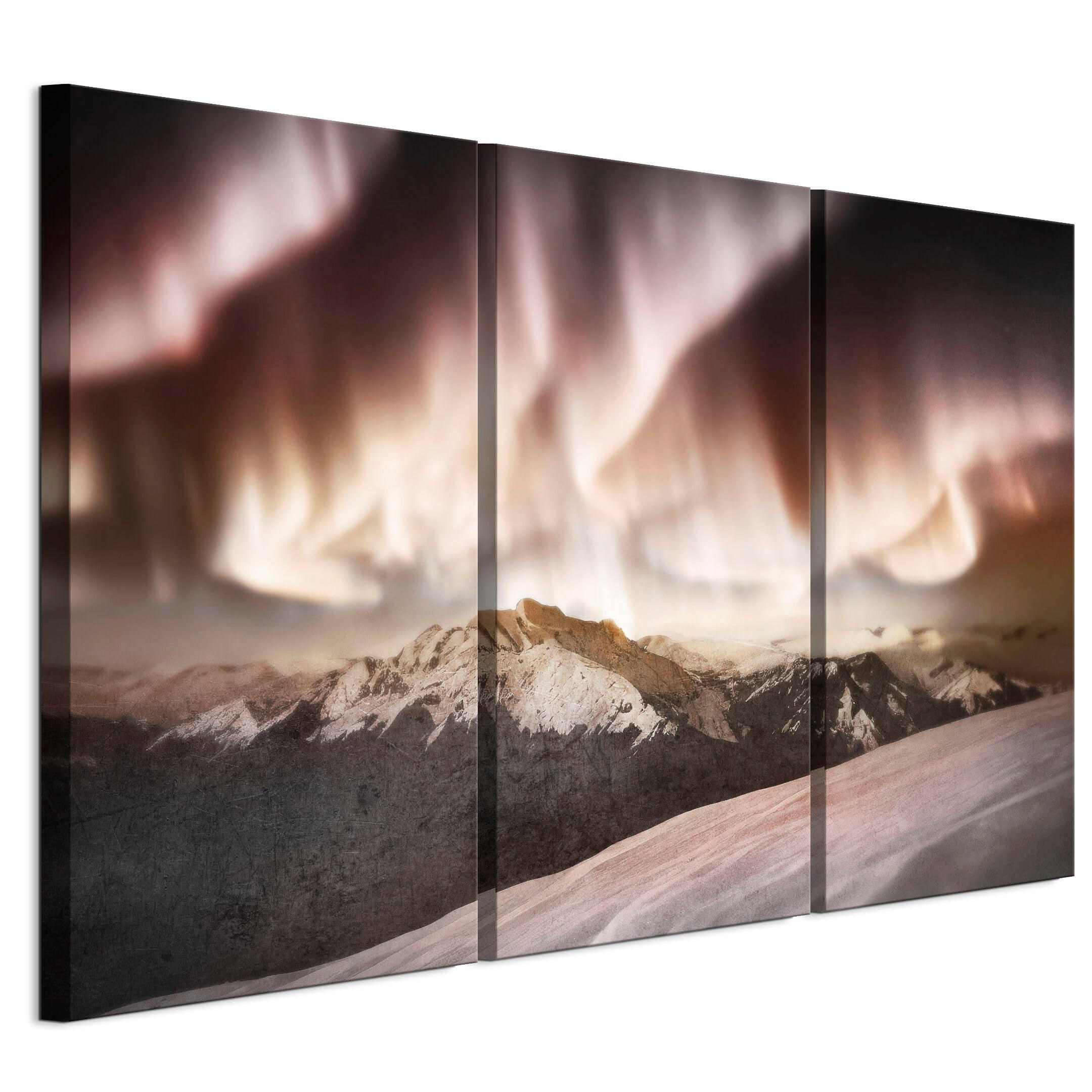 LEINWANDBILD Winter 3-tlg. 90x60 cm - Braun, Holz (90/60cm) - LUMASOUL