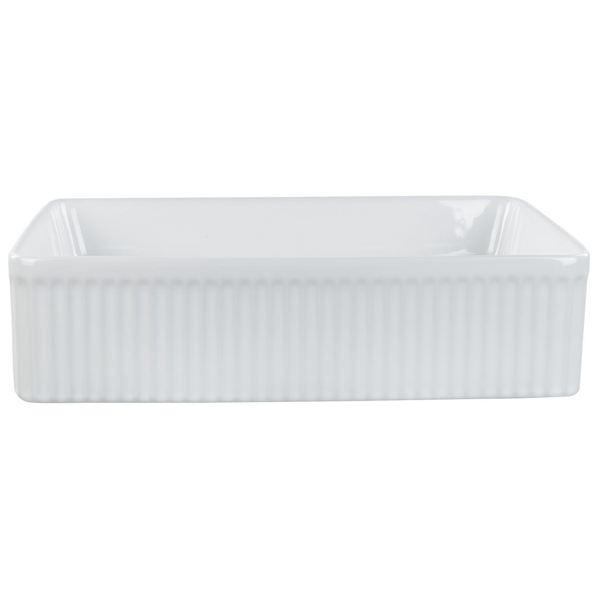 UMYVADLO NA DESKU Bílé 50/34 cm Keramika Geldo - bílá, keramika (50/13/34cm) - Beliani