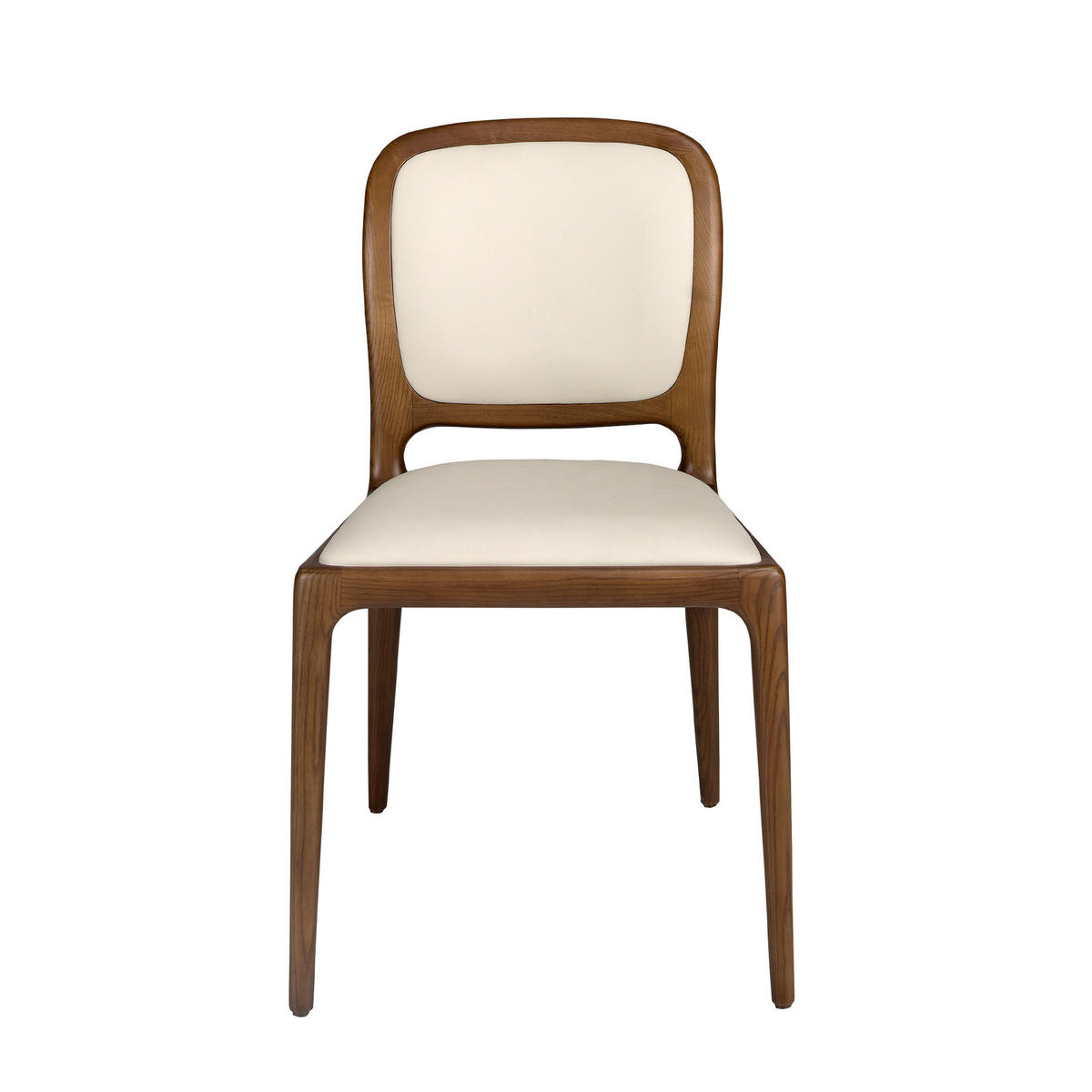 STUHL Walnuss Creme 51/58/87 - Creme, Textil (51/87/58cm) - ANGEL CERDA