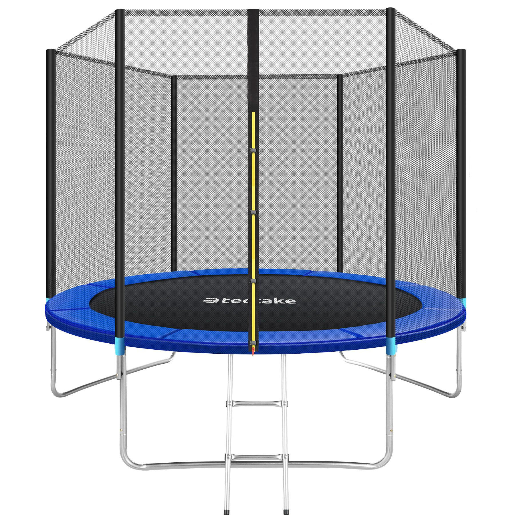 TRAMPOLIN Garfunky,inklusive Einstiegsleiter,schwarz/blau - Blau/Schwarz, Metall (305/256/305cm) - tectake