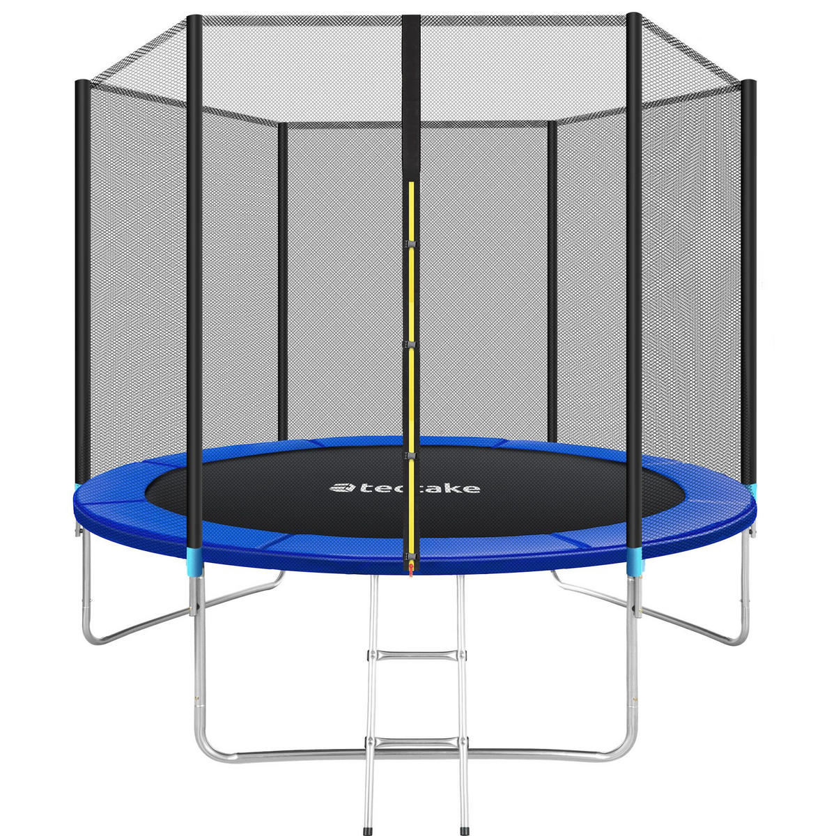 TRAMPOLIN Garfunky,inklusive Einstiegsleiter,schwarz/blau - Blau/Schwarz, Metall (305/256/305cm) - tectake