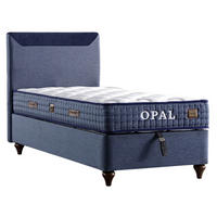POLSTERBETTSET Opal Blau 180x200 Blau - Blau, Textil/Metall (180/200cm) - Villa Möbel