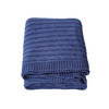 STRICKDECKE 150/200 cm, Baumwolle mit Rautenmuster - Dunkelblau, Textil (150/200cm) - Homescapes