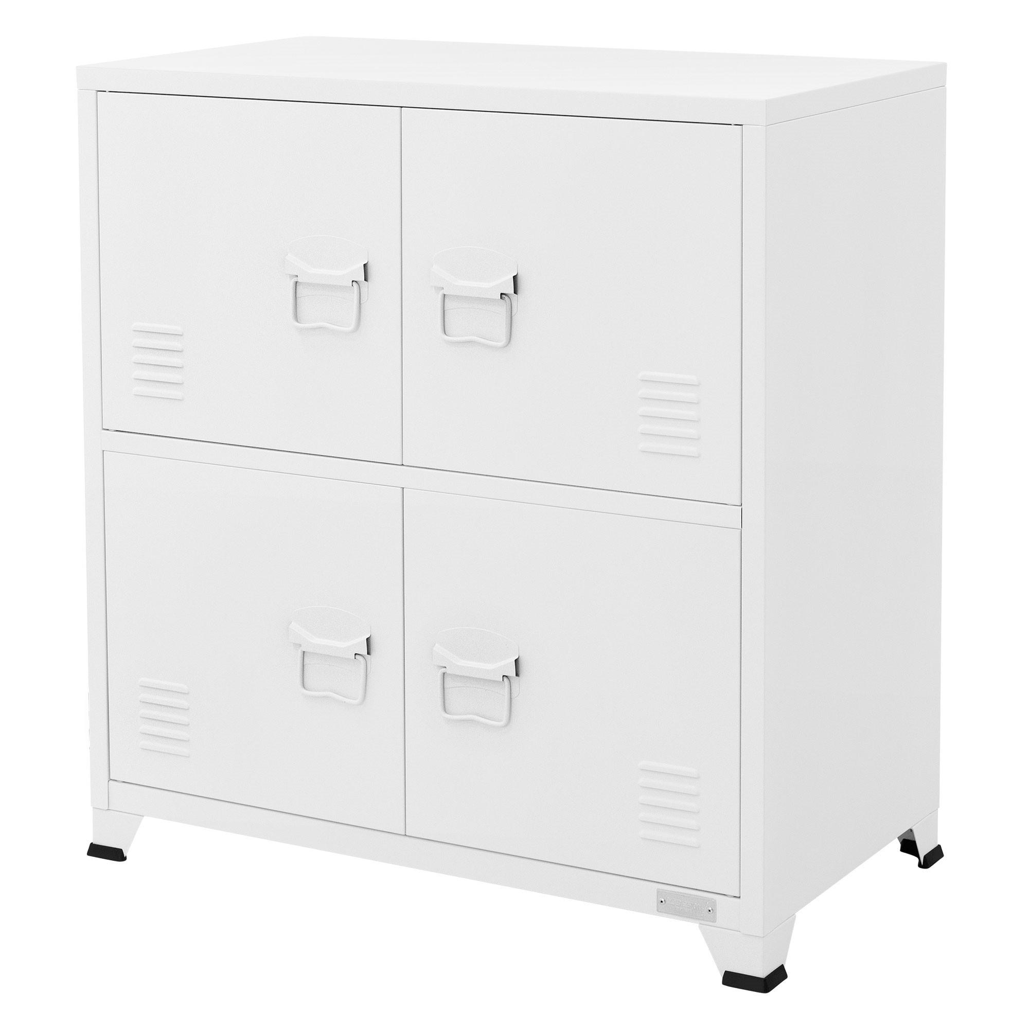 AKTENSCHRANK - Weiß, Metall (40/80.5/75cm) - ML-DESIGN