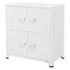 AKTENSCHRANK - Weiß, Metall (40/80.5/75cm) - ML-DESIGN