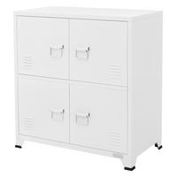 AKTENSCHRANK - Weiß, Metall (40/80.5/75cm) - ML-DESIGN