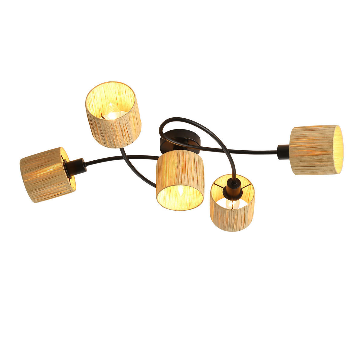 DECKENSTRAHLER Funkelau 47/16.5/72.5 cm - Schwarz, Metall (72.5/47/16.5cm) - ZMH