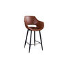 BARHOCKER ZAJA Braun Kunstleder - Braun, Leder (57/114/59cm) - KAWOLA