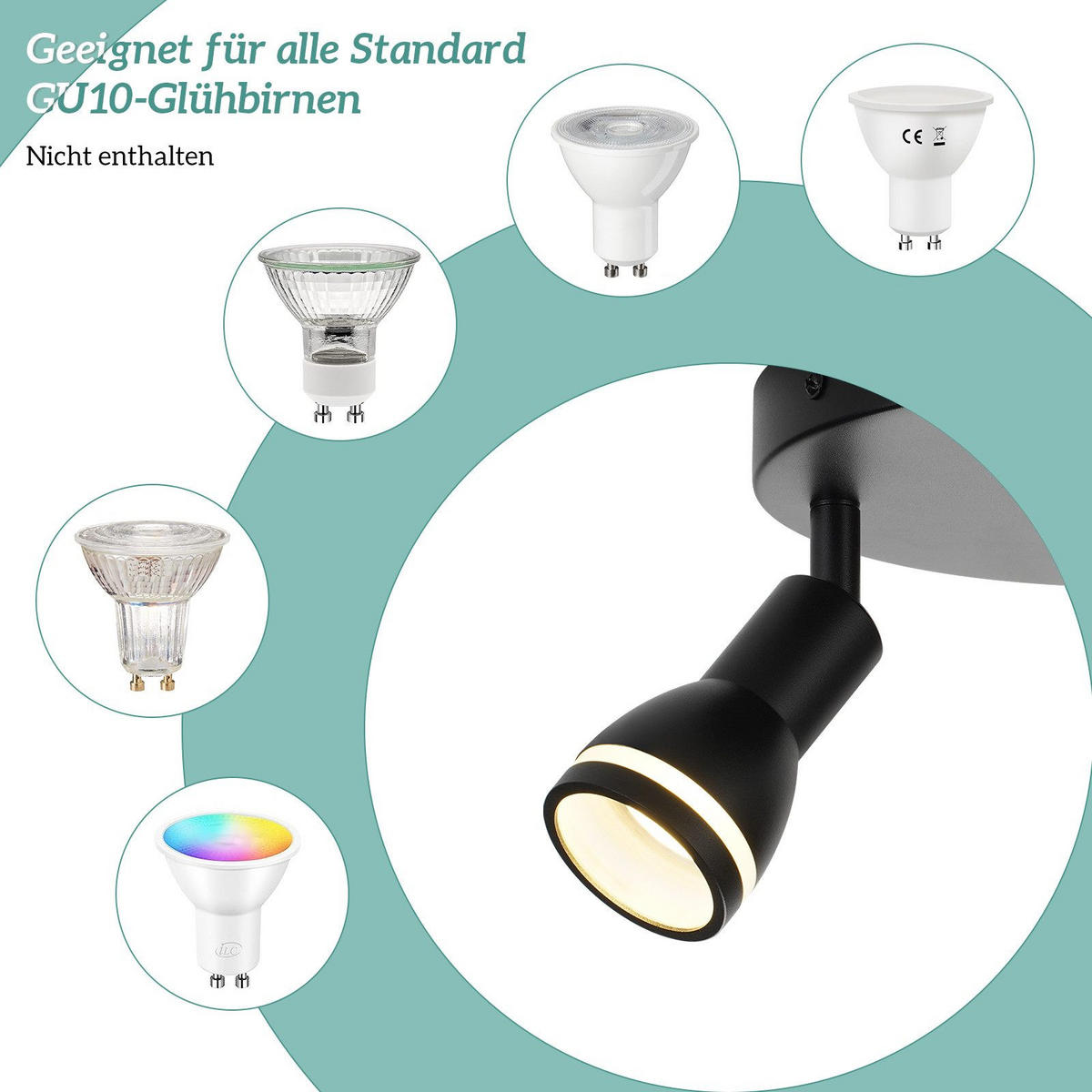 STRAHLER Delmenhorst 3-flammig 20/20/15.7 cm - Schwarz, Metall (20/20/15.7cm) - Nettlife