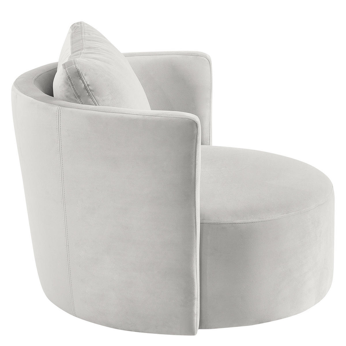 XXL-SESSEL - Silberfarben/Schwarz, Textil/Metall (95/77/95cm) - home24