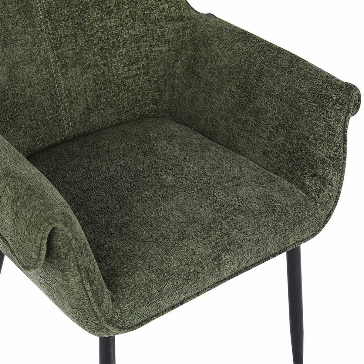 ESSZIMMERSTUHL chenille CHENO - 4er Set Grün - Grün, Kunststoff (71/74.5/63cm) - Home Deluxe