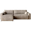 ECKSOFA PUMI XL mit Schlaffunktion Beige Cord - Beige, Textil (274/148cm) - Bromarkt