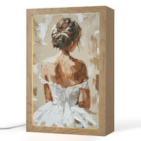 TISCHLEUCHTE Frau - Farbe - Abstrakt - Beige - Modern 20x30 cm - Brombeere, Holzwerkstoff (8/20/30cm) - OnlyWow