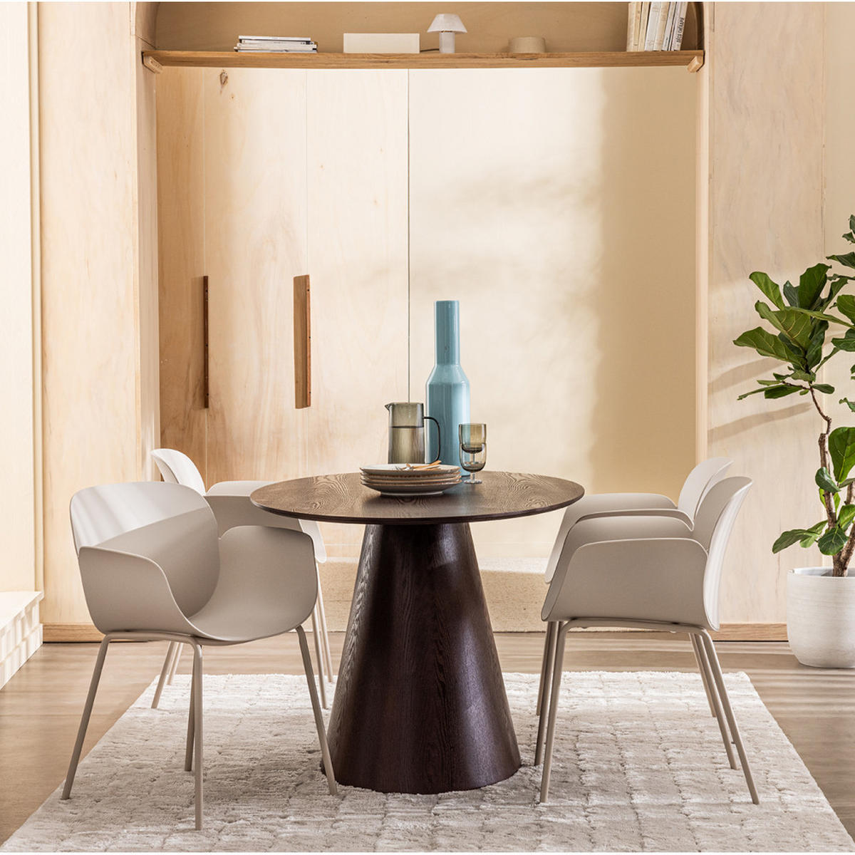 ESSZIMMERSTUHL - Plastik - Beige - 4er-Set - Beige, Kunststoff (58/80/56cm) - Drawer