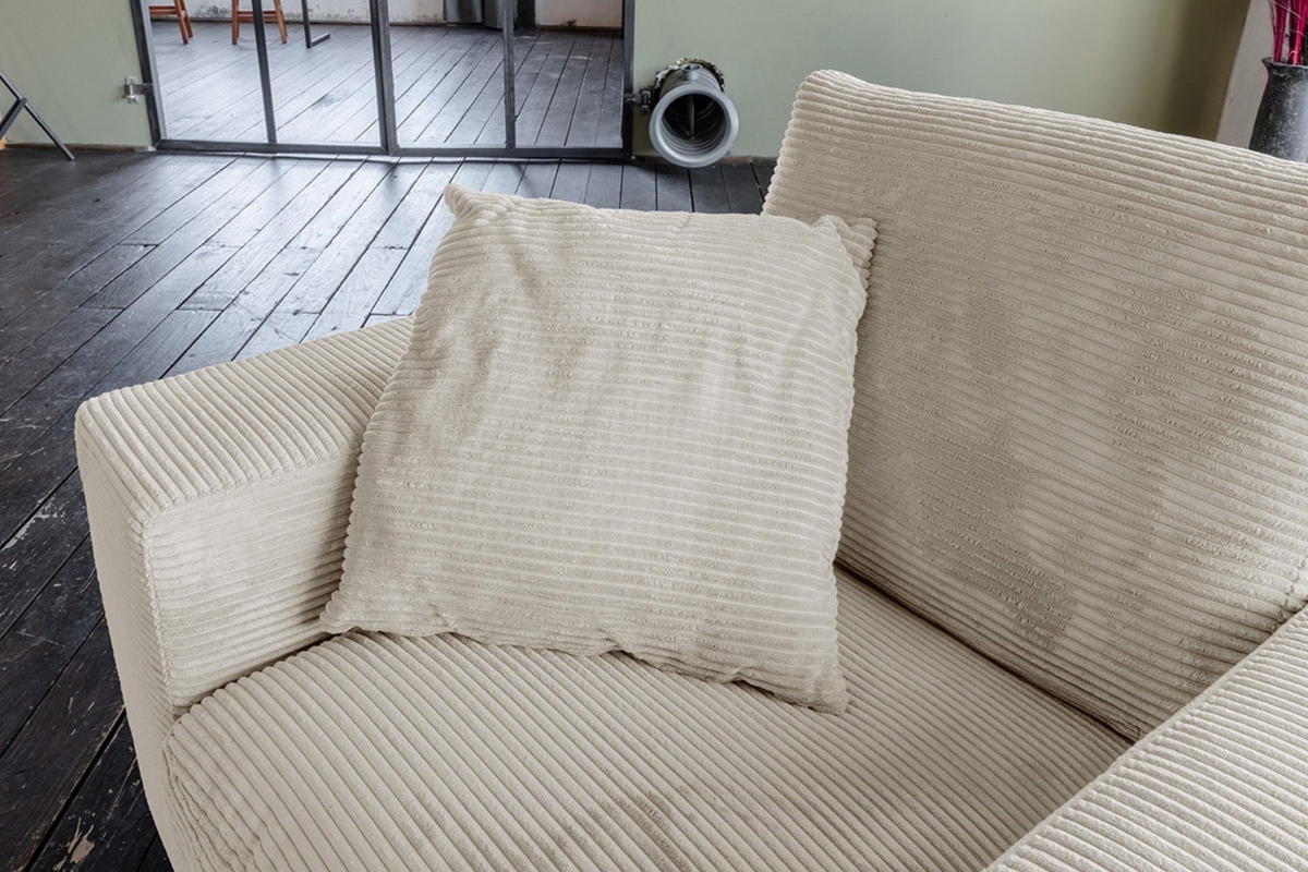 SPITZKISSEN MADELINE Cremeweiß Cord - Creme, Textil (50/14cm) - KAWOLA