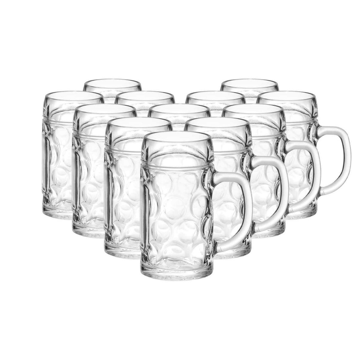 BIERKRÜGE GEEICHT München transparent 0,5 Liter 12er Set - Transparent, Glas (0.5L) - Van Well
