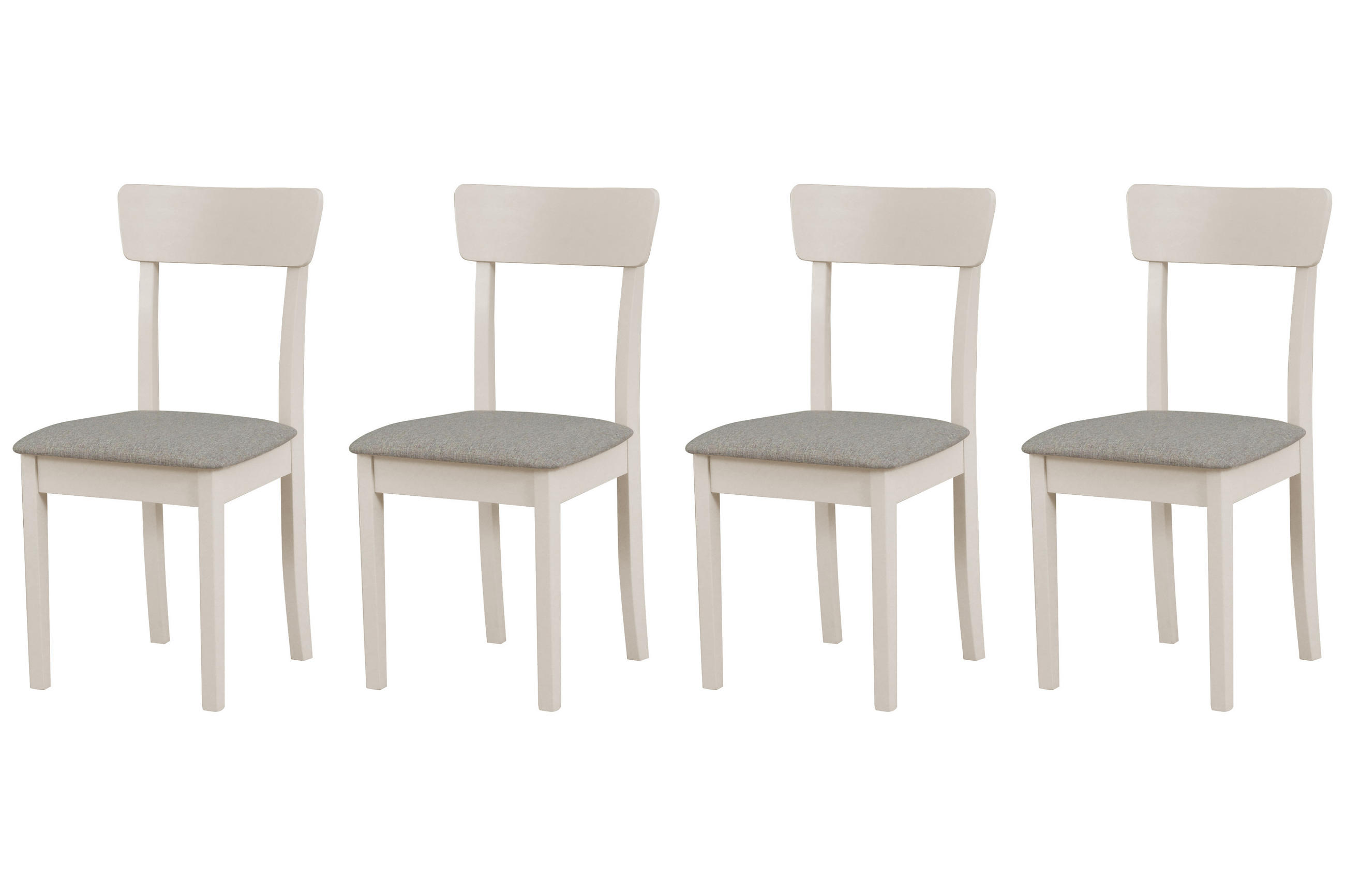 STUHL Hugo 1 (4er Set) - Beige/Cappuccino, Holz (43/86/40cm) - Leaf Design