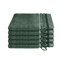 WASCHHANDSCHUHSET Skyline Color - 5-teilig - 16x22 cm - Dunkelgrün - Dunkelgrün, Textil (16/22cm) - SCHIESSER