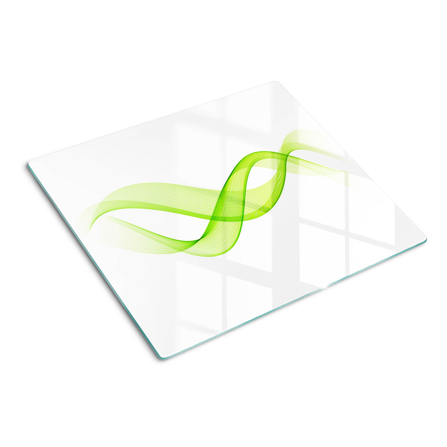 GLASPLATTE 60x52 cm Bunte Wellen - Braun, Glas (60/0.4/52cm) - TULUP
