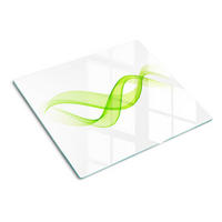 GLASPLATTE 60x52 cm Bunte Wellen - Braun, Glas (60/0.4/52cm) - TULUP