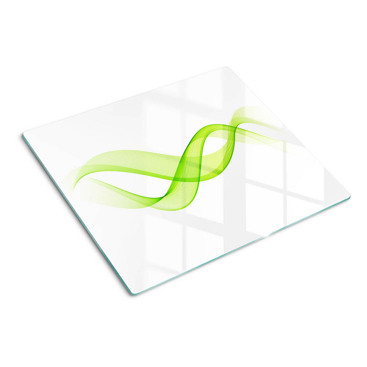 GLASPLATTE 60x52 cm Bunte Wellen - Braun, Glas (60/0.4/52cm) - TULUP