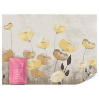 FOTOTAPETE Blumen Feldpflanzen Abstraktion 150x105 - Gelb/Beige, Papier (150/105cm) - Muralo