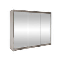 SCHWEBETÜRENSCHRANK Derby III - Kaschmir, Holzwerkstoff/Metall (200/215/58cm) - MIRJAN24