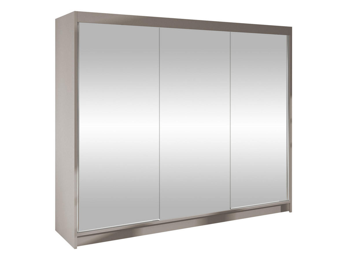 SCHWEBETÜRENSCHRANK Derby III - Kaschmir, Holzwerkstoff/Metall (200/215/58cm) - MIRJAN24
