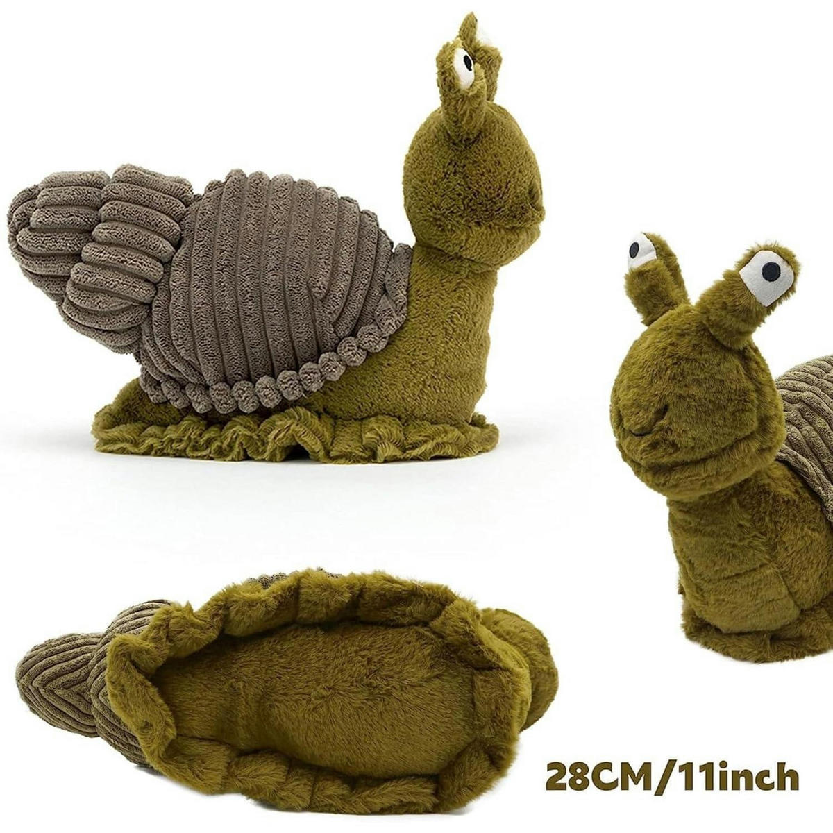 PLÜSCHTIER Schnecke 40 cm - Olivgrün, Textil (20/40cm)
