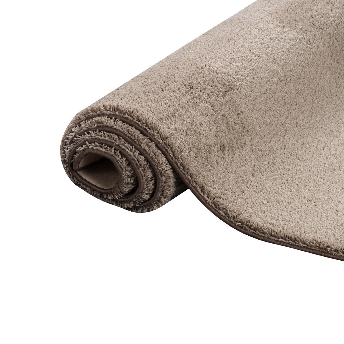 HOCHFLOR SHAGGY TEPPICH PALACE - Taupe, Textil (80/160cm) - Snapstyle