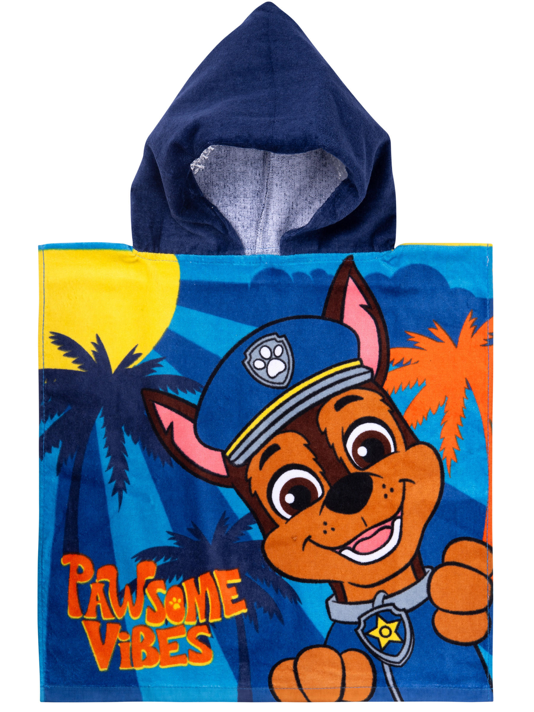 BADEPONCHO Paw Patrol Pawsome Vibes Blau 50 x 100 cm - Blau, Textil (Einheitsgrößenull) - Paw Patrol
