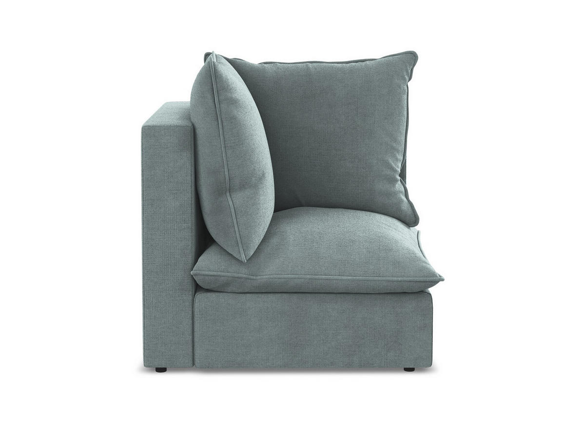 SOFAELEMENT Strukturstoff Blau - Pastellblau/Schwarz, Holzwerkstoff/Kunststoff (90/77/90cm) - Makamii