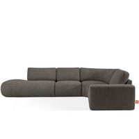 ECKSOFA LINKS ZUCCO, Dunkelbraun - Dunkelbraun, Holz/Holzwerkstoff (224/373cm) - KONSIMO®