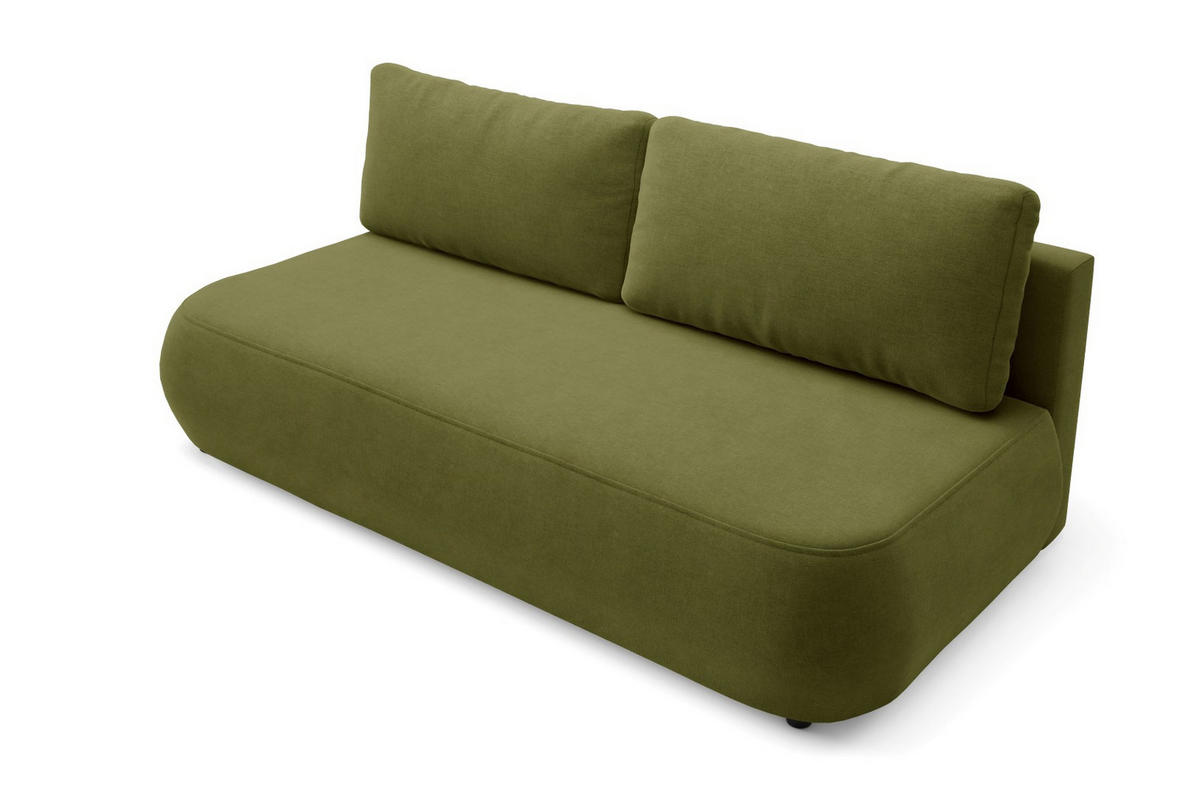 SCHLAFSOFA mit Bettkasten Grün - Schwarz/Grün, Holz/Holzwerkstoff (210/82/106cm) - Furnisell