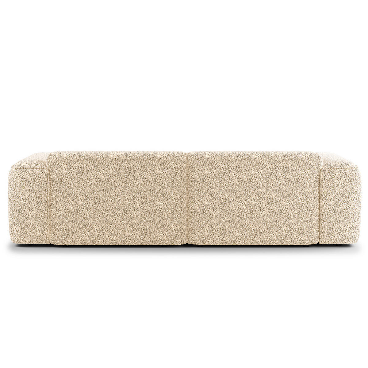 1,5-SITZER ECKSOFA mit Longchair - Beige/Schwarz, Kunststoff/Textil (260/173cm) - home24