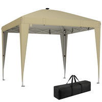 PAVILLON DE-14066 mit Beleuchtung, höhenverstellbar, Fernbedienung Creme - Creme, Metall (297/288/297cm) - ComfortXL