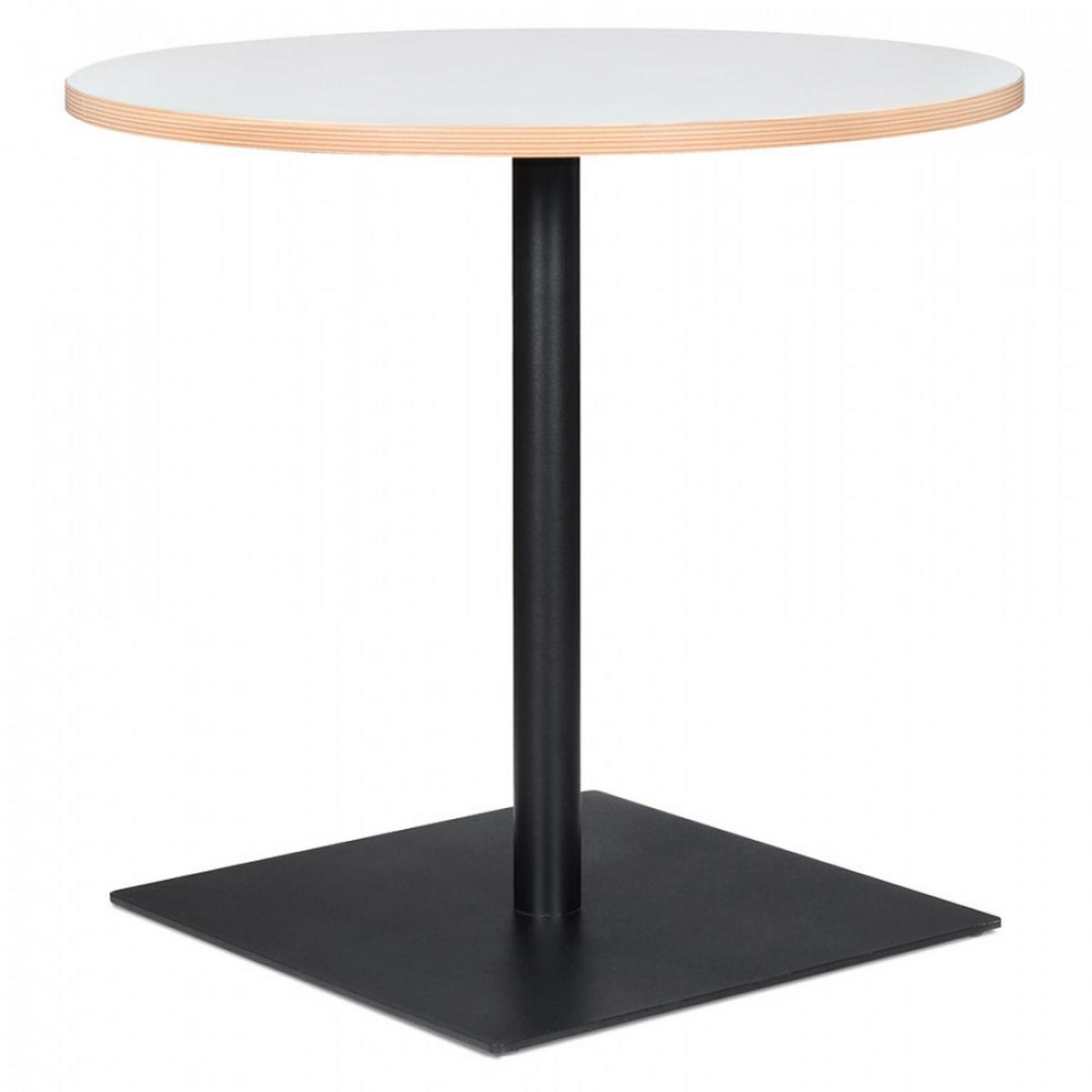 ESSTISCH Weiß 80x80x75,5 cm - Schwarz/Weiß, Holz/Metall (80/80/75.5cm) - AlterEgo