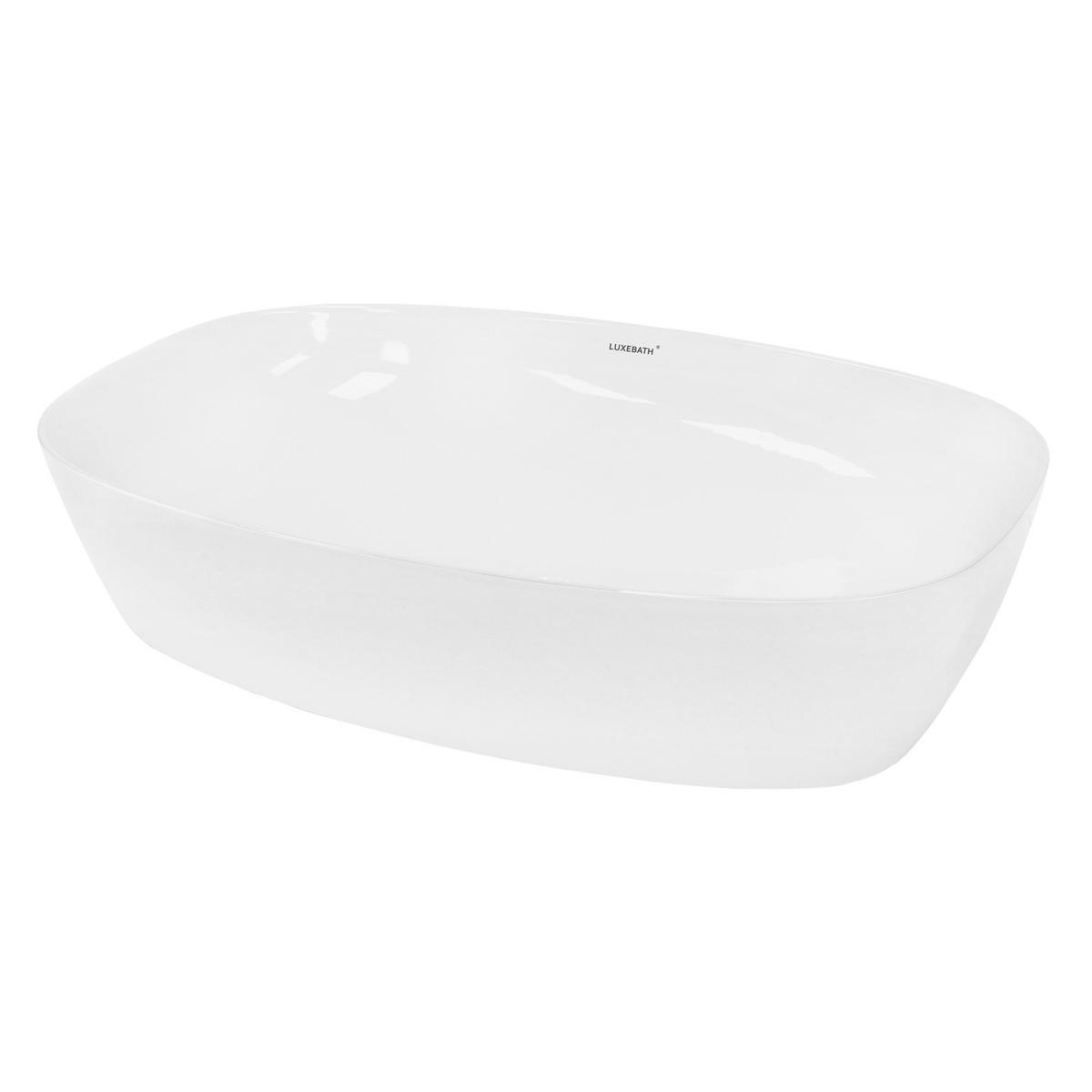 WASCHBECKEN - Weiß, Keramik (38/14/60.5cm) - LuxeBath