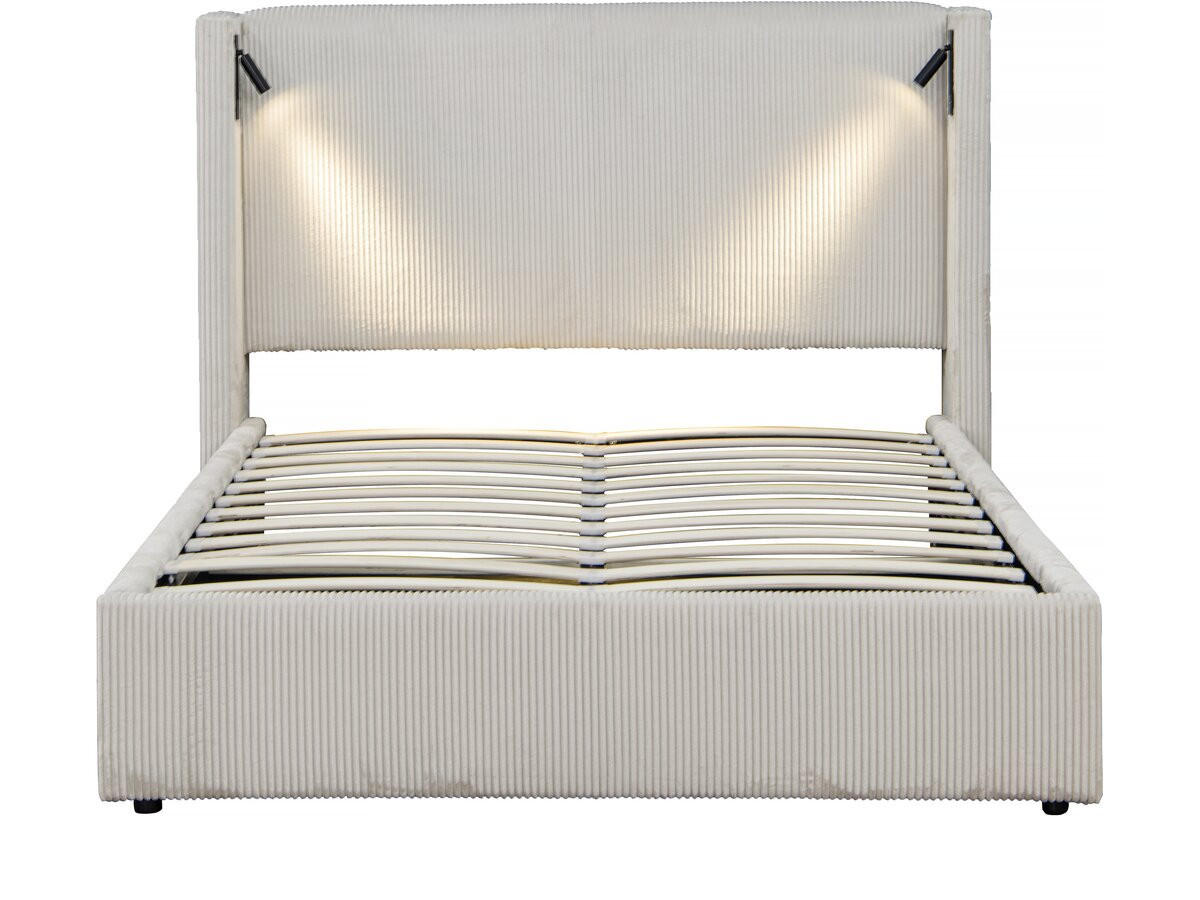 POLSTERBETT Cortina Beige - Beige, Holz/Textil (160/200cm) - Habitat Garten