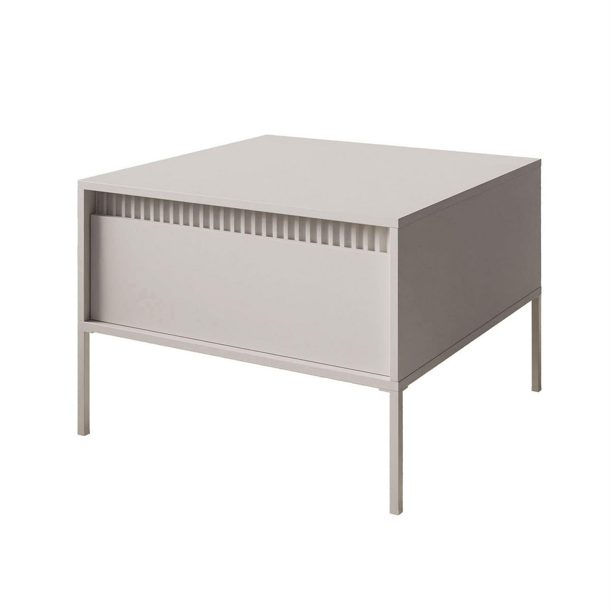 COUCHTISCH YASUMI mit Schublade beige - Beige, Holzwerkstoff (68/68/48.4cm) - Lookway