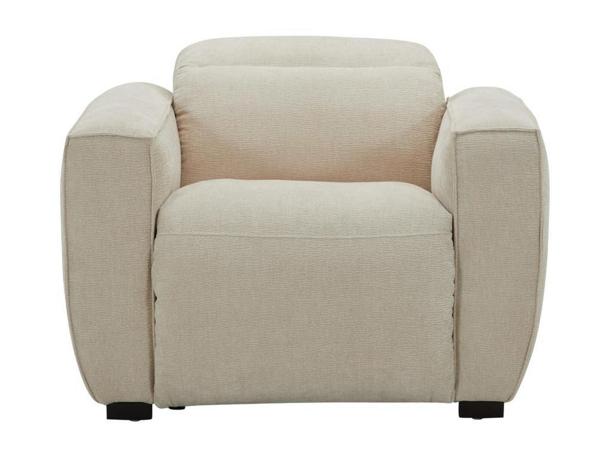 RELAXSESSEL elektrisch - Stoff - Beige - LAGUNDI - Beige, Textil (114/70/108cm) - Vente-Unique