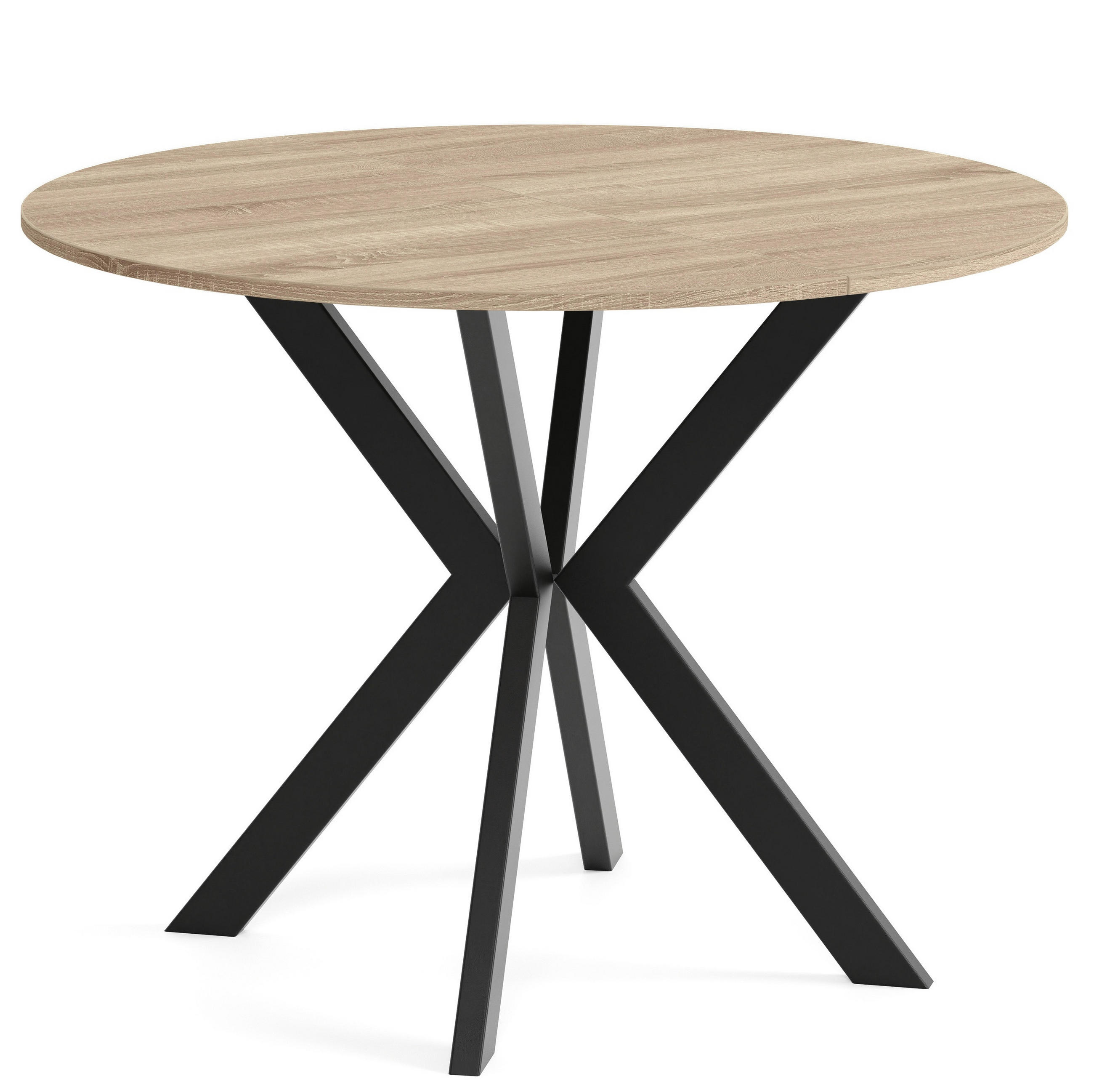 Sepro Meble Tisch Schwarz, Eiche 100x76x100 cm