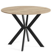 TISCH Schwarz EWA Ausziehbar - Eichefarben/Schwarz, Holzwerkstoff (100/100/76cm) - Sepro Meble